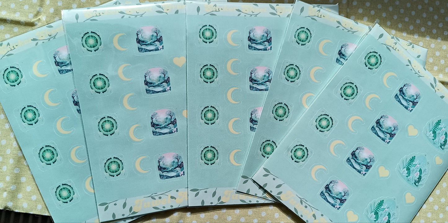 A6 Sticker Sheets - Grüne Kraft