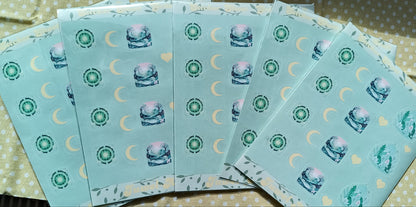 A6 Sticker Sheets - Grüne Kraft