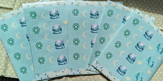 A6 Sticker Sheets - Grüne Kraft