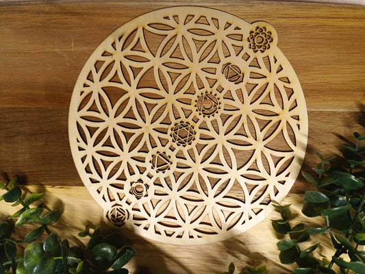 Chakra Holz Bild zum Aufhängen