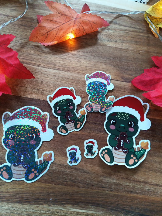 Drachen Lebkuchen Weihnacht Sticker