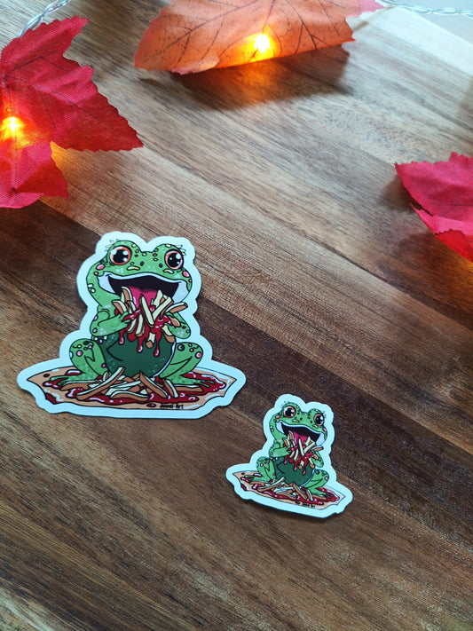 Pommes Frosch Sticker