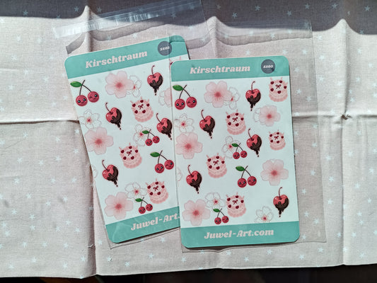 A6 Stickersheets - Kirschtraum