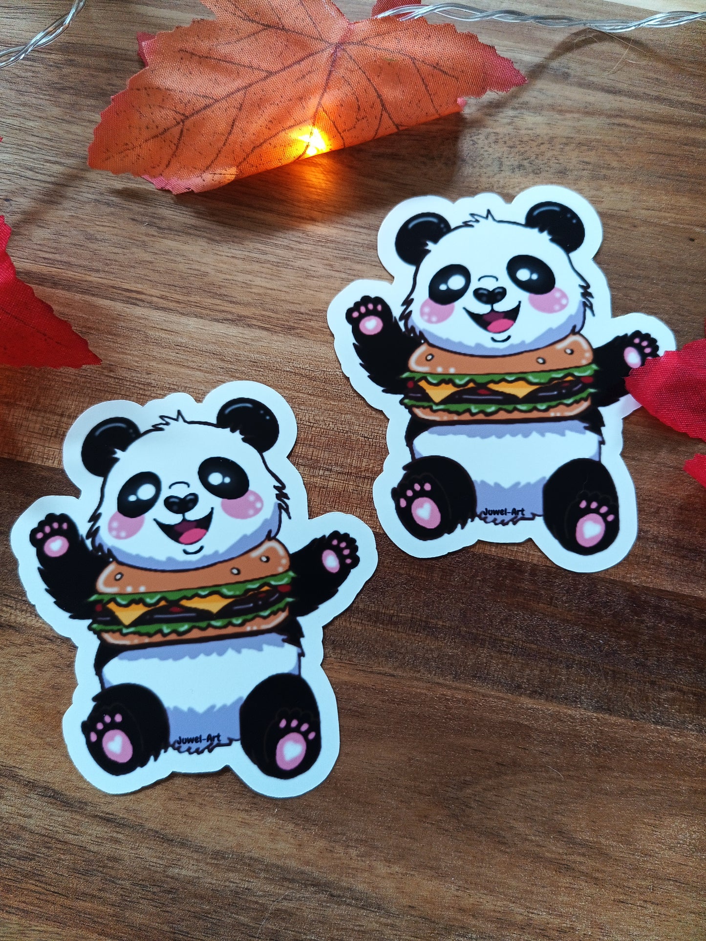 Panda Burger Sticker