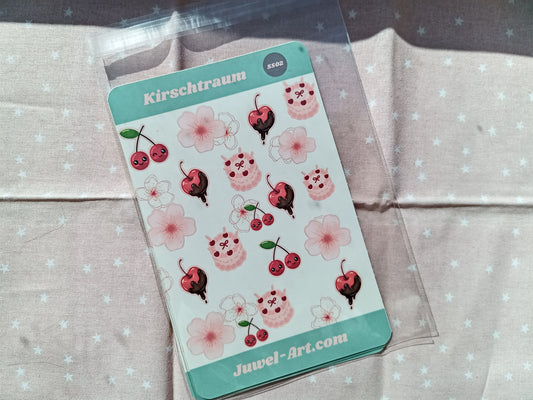 A6 Stickersheets - Kirschtraum