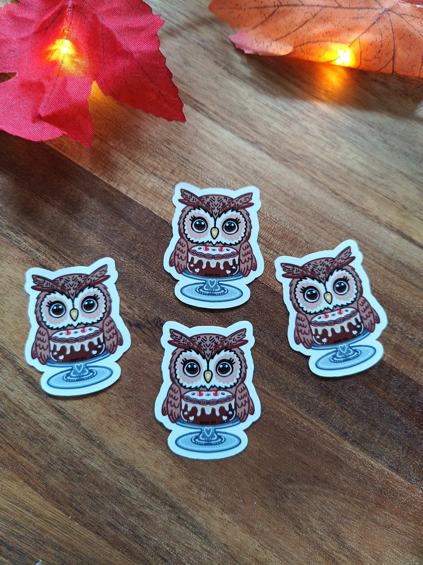 Eulen Kuchen Sticker