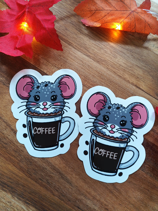 Kaffee Maus Sticker
