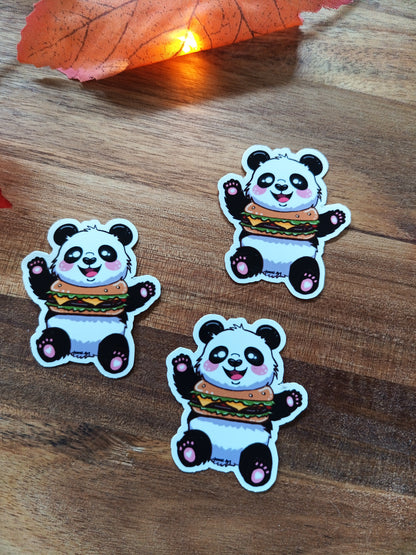 Panda Burger Sticker