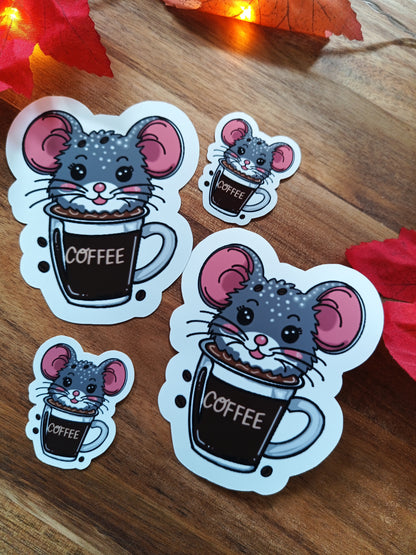 Kaffee Maus Sticker
