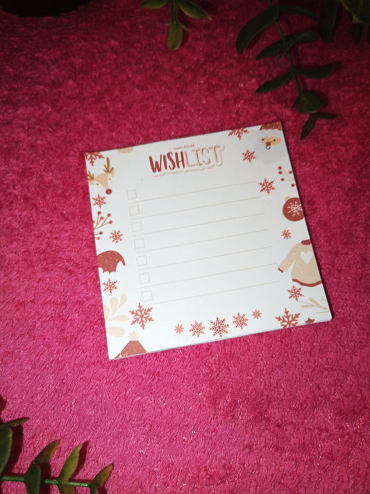 Christmas Wishlist Block 8x8cm