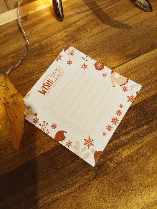 Christmas Wishlist Block 8x8cm