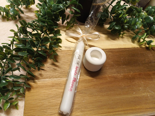 Gips Stabkerzenhalter Klein
