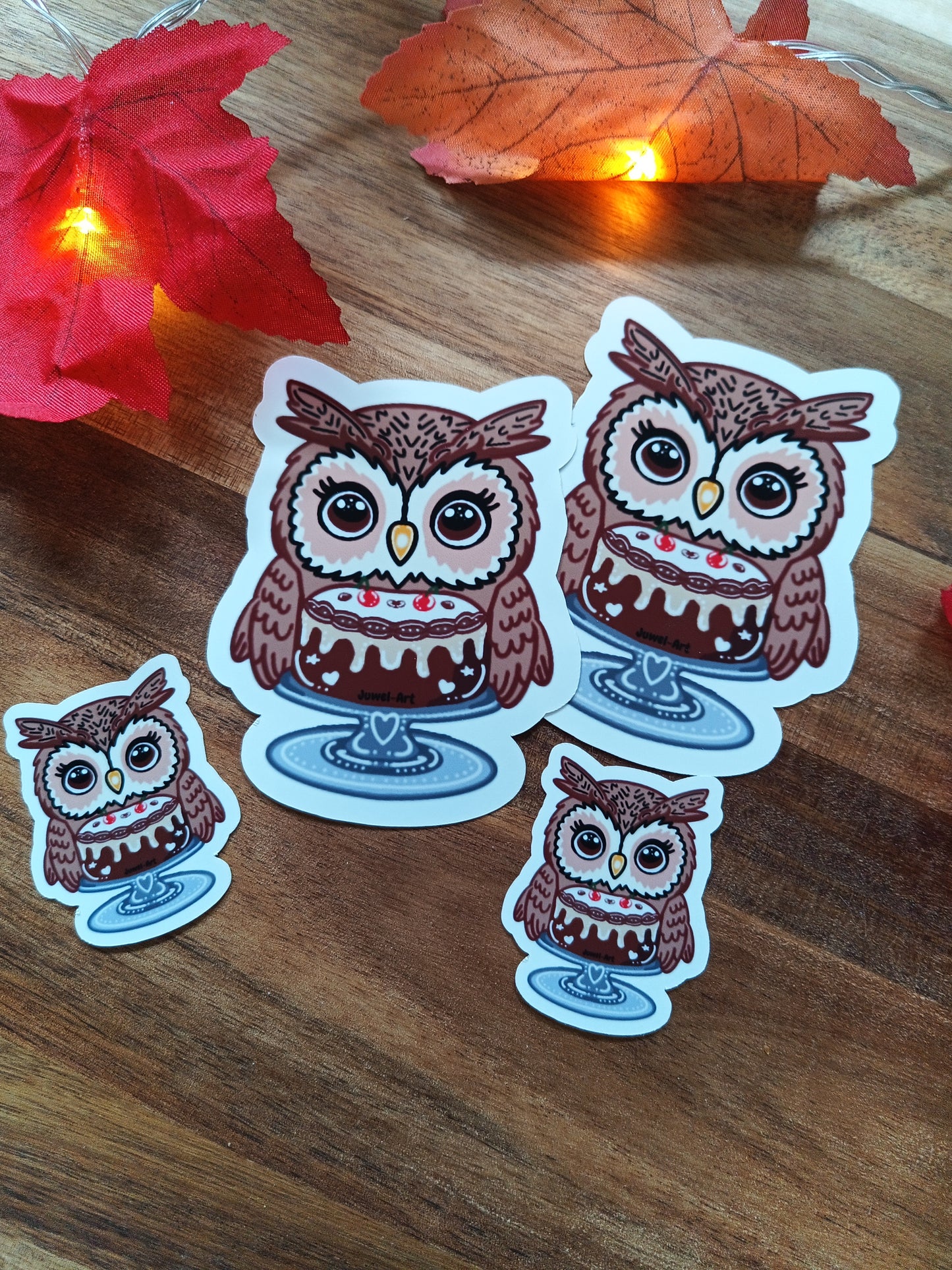 Eulen Kuchen Sticker